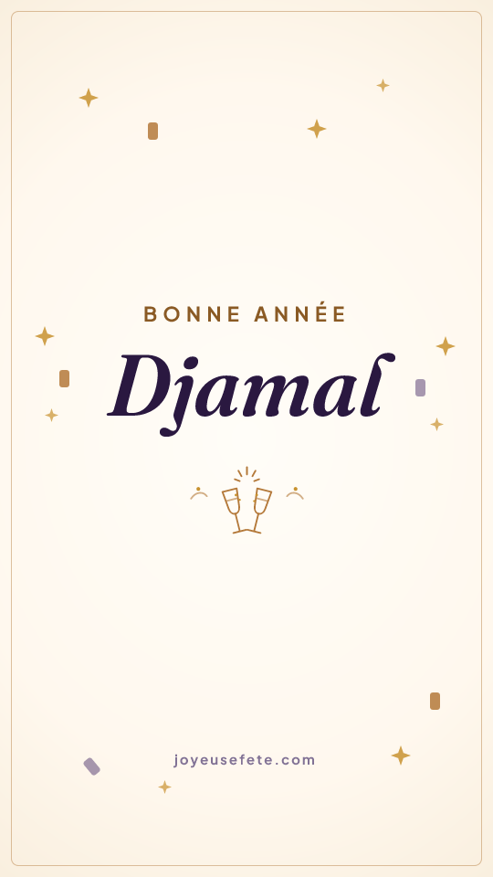 Image « Bonne année Djamal » au format story