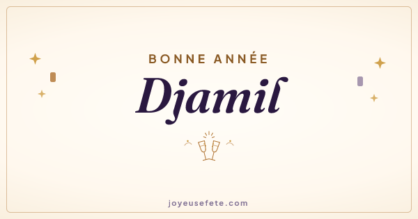 Image « Bonne année Djamil » au format large