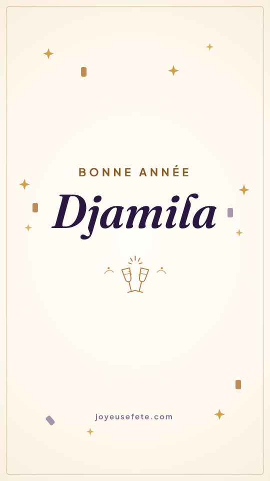 Image « Bonne année Djamila » au format story