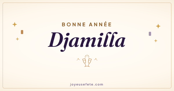 Image « Bonne année Djamilla » au format large