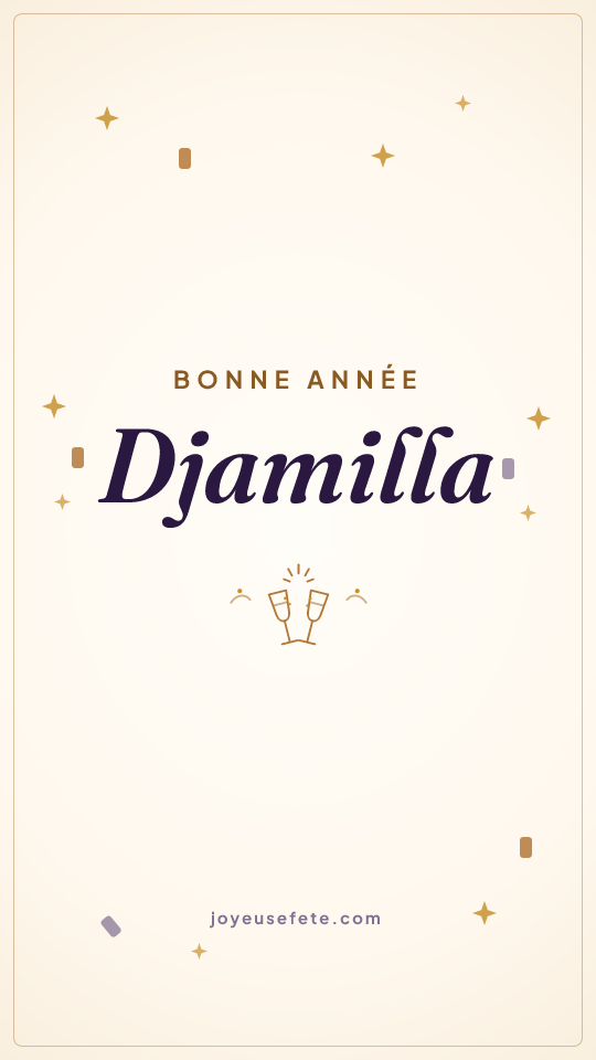 Image « Bonne année Djamilla » au format story