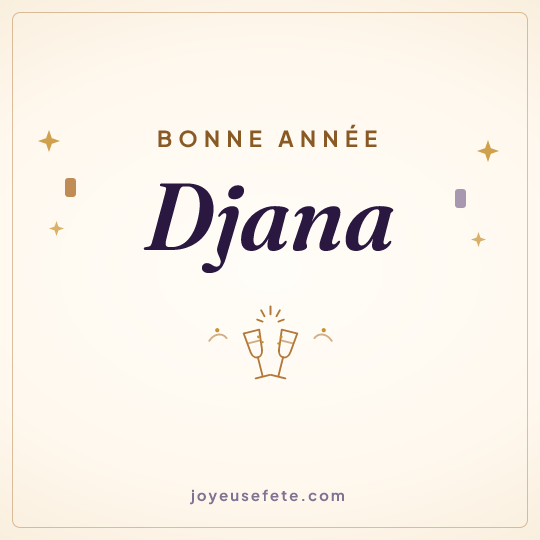 Image carrée « Bonne année Djana » pour WhatsApp