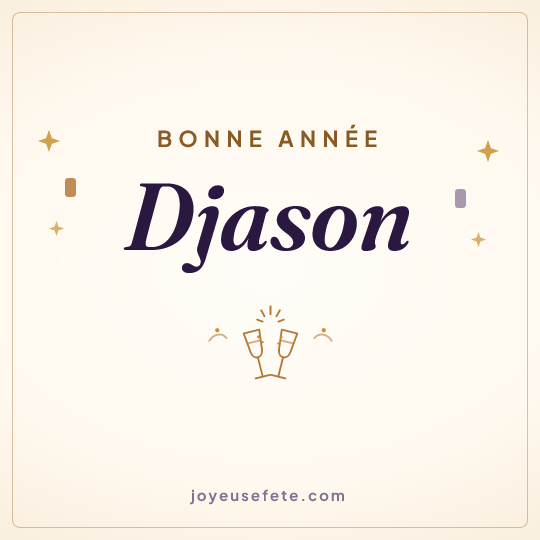Image carrée « Bonne année Djason » pour WhatsApp