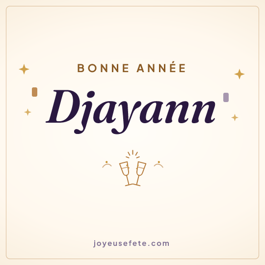 Image carrée « Bonne année Djayann » pour WhatsApp