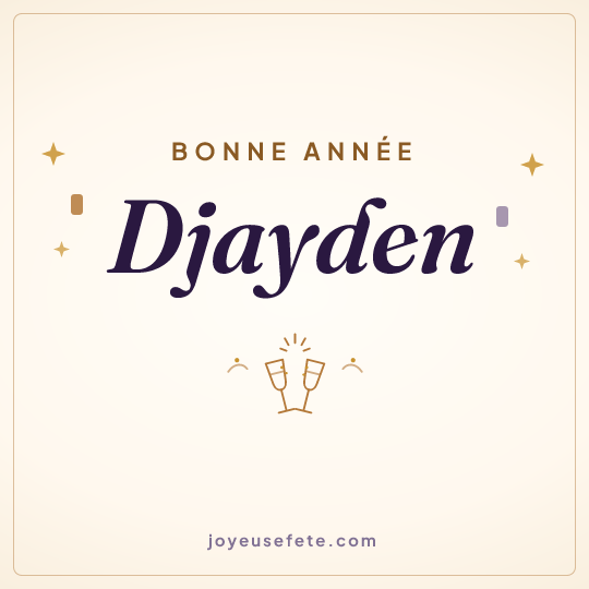 Image carrée « Bonne année Djayden » pour WhatsApp