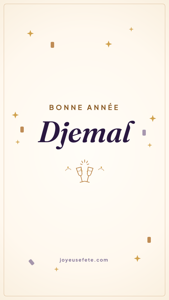 Image « Bonne année Djemal » au format story