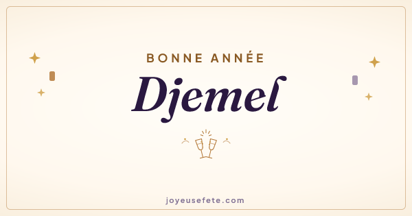 Image « Bonne année Djemel » au format large