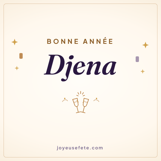Image carrée « Bonne année Djena » pour WhatsApp