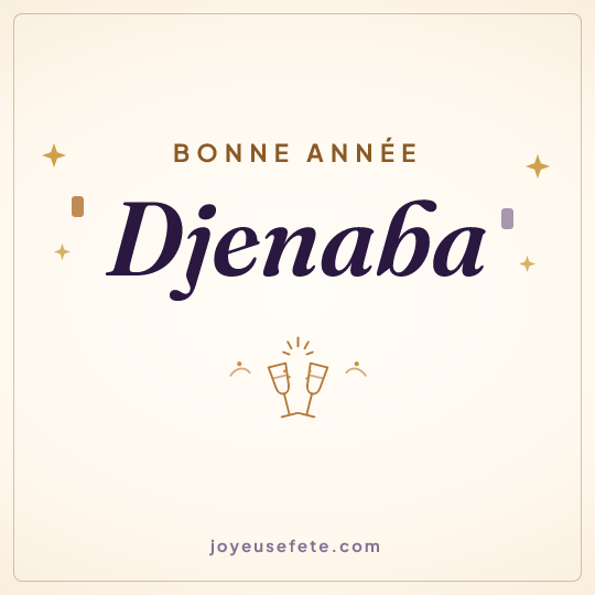 Image carrée « Bonne année Djenaba » pour WhatsApp