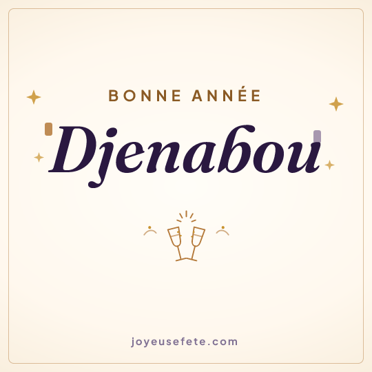 Image carrée « Bonne année Djenabou » pour WhatsApp