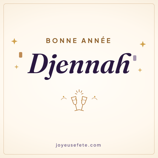 Image carrée « Bonne année Djennah » pour WhatsApp
