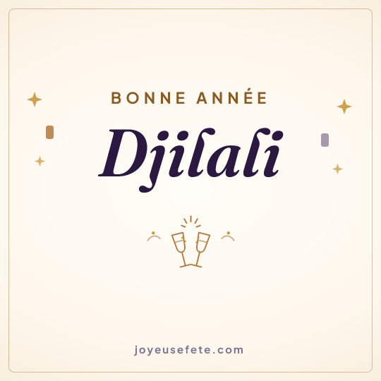 Image carrée « Bonne année Djilali » pour WhatsApp