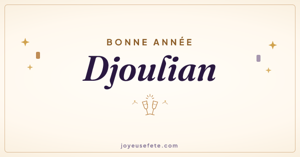 Image « Bonne année Djoulian » au format large