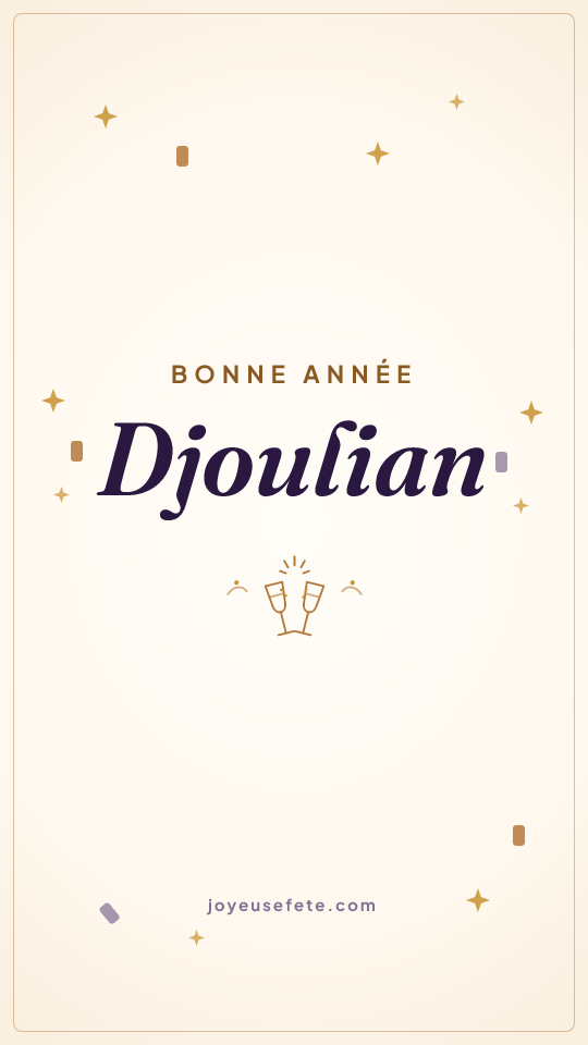 Image « Bonne année Djoulian » au format story
