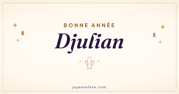 Image « Bonne année Djulian » au format large