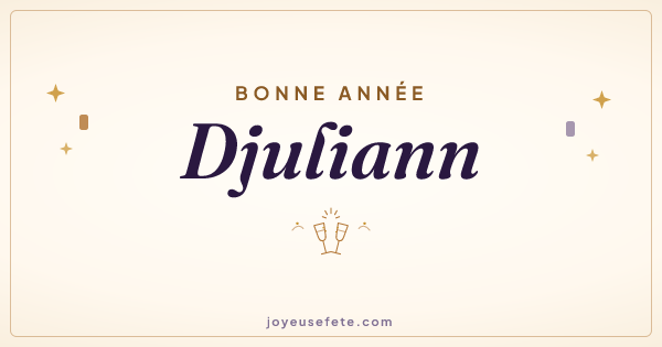 Image « Bonne année Djuliann » au format large