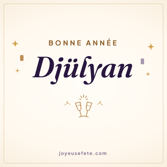 Image carrée « Bonne année Djülyan » pour WhatsApp