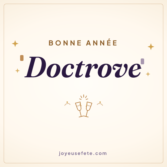Image carrée « Bonne année Doctrove » pour WhatsApp