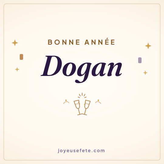 Image carrée « Bonne année Dogan » pour WhatsApp