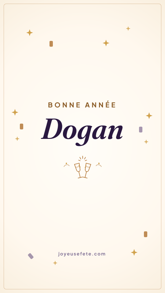 Image « Bonne année Dogan » au format story
