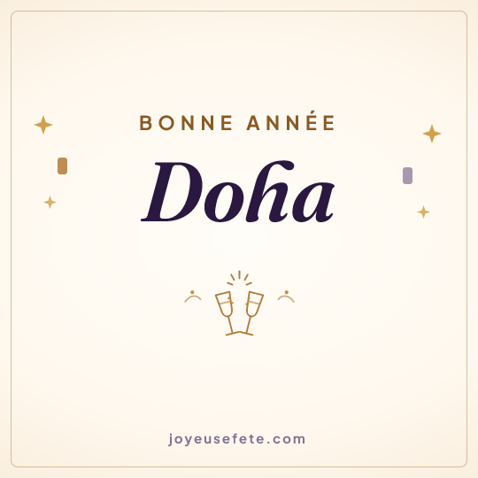 Image carrée « Bonne année Doha » pour WhatsApp