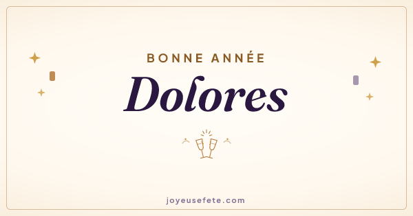 Image « Bonne année Dolores » au format large