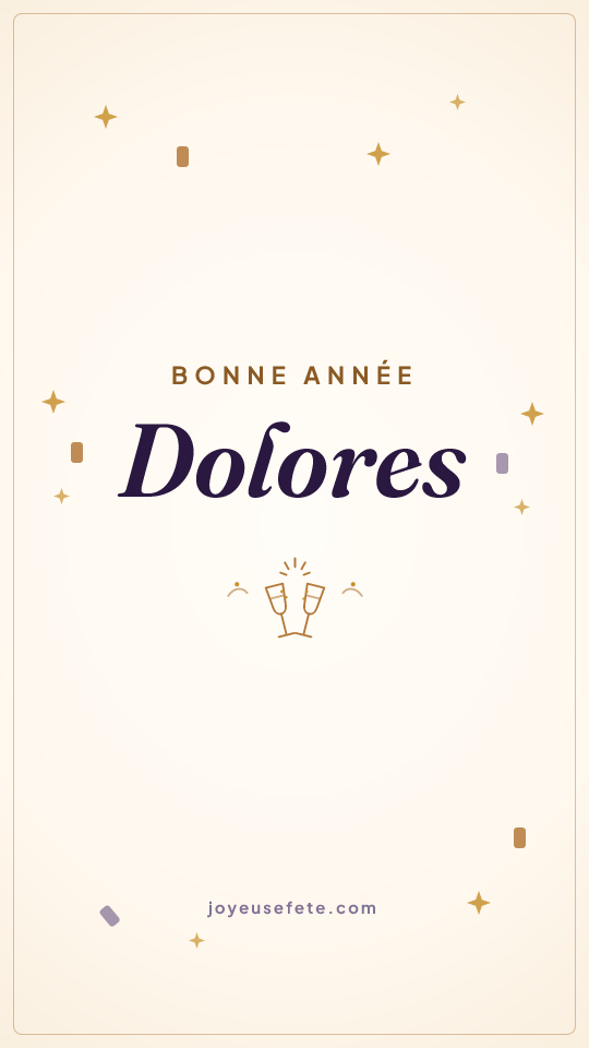Image « Bonne année Dolores » au format story