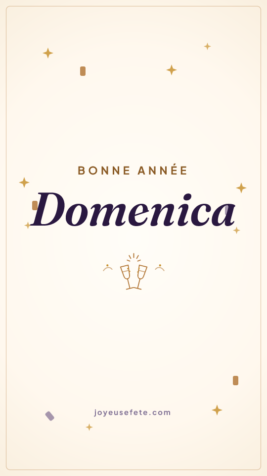 Image « Bonne année Domenica » au format story