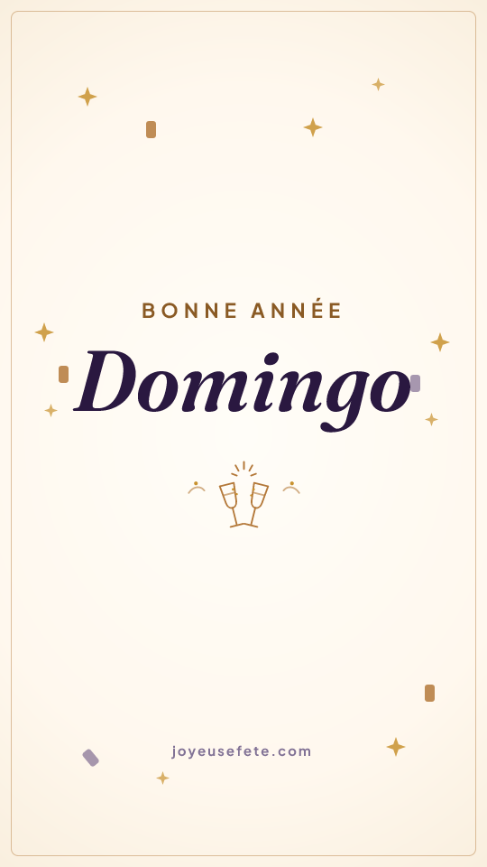 Image « Bonne année Domingo » au format story