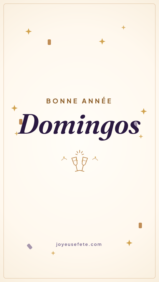 Image « Bonne année Domingos » au format story
