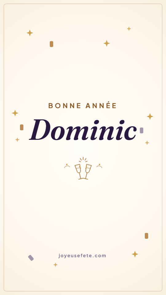 Image « Bonne année Dominic » au format story