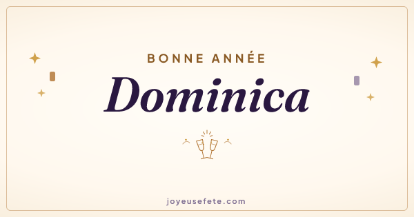 Image « Bonne année Dominica » au format large