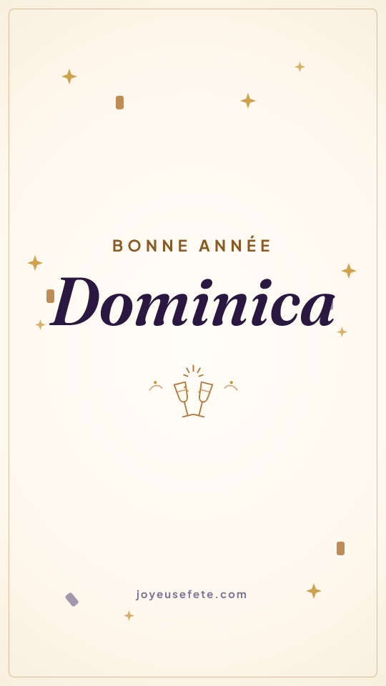 Image « Bonne année Dominica » au format story