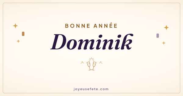 Image « Bonne année Dominik » au format large