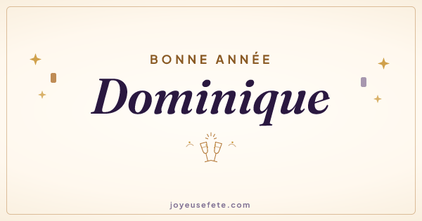 Image « Bonne année Dominique » au format large