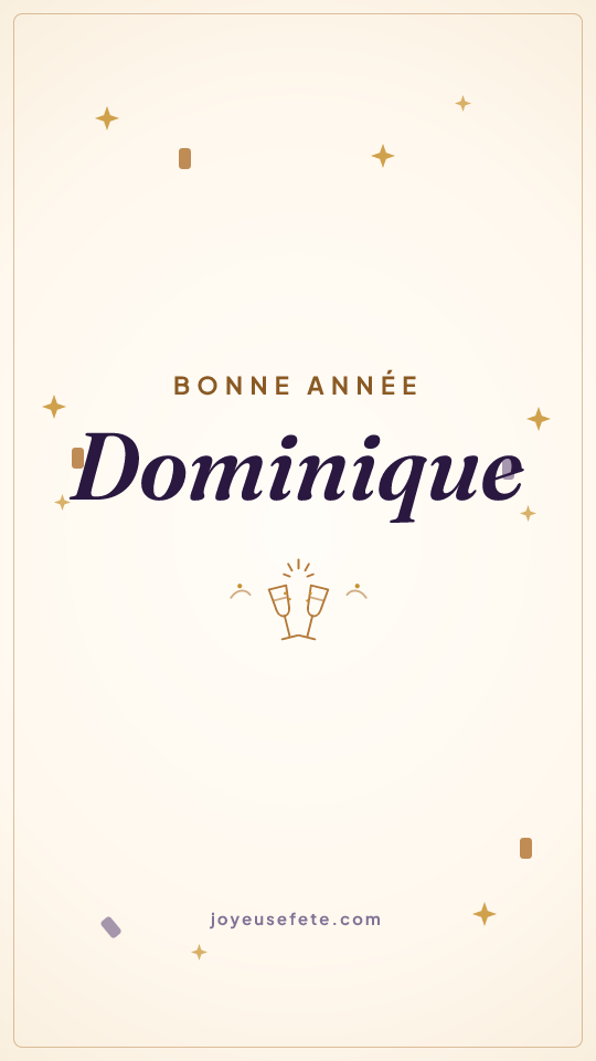 Image « Bonne année Dominique » au format story