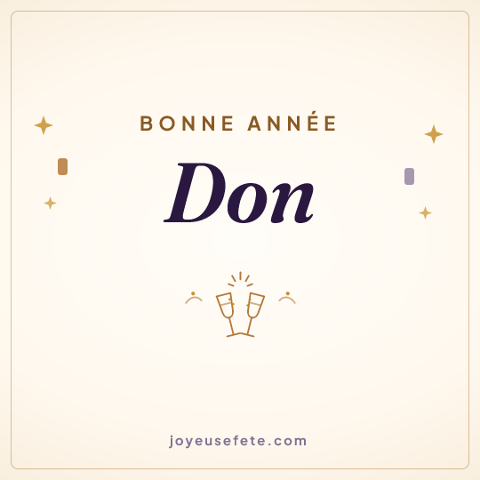 Image carrée « Bonne année Don » pour WhatsApp