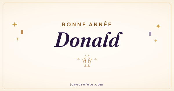Image « Bonne année Donald » au format large