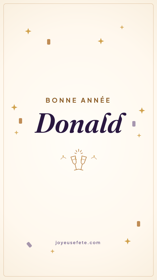 Image « Bonne année Donald » au format story