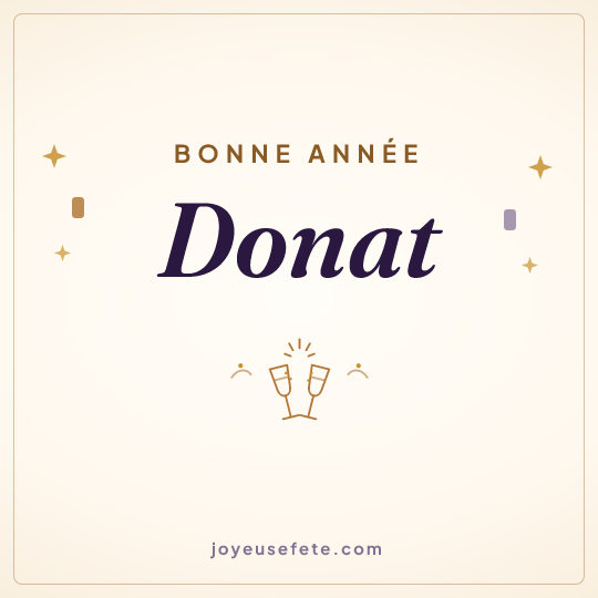 Image carrée « Bonne année Donat » pour WhatsApp