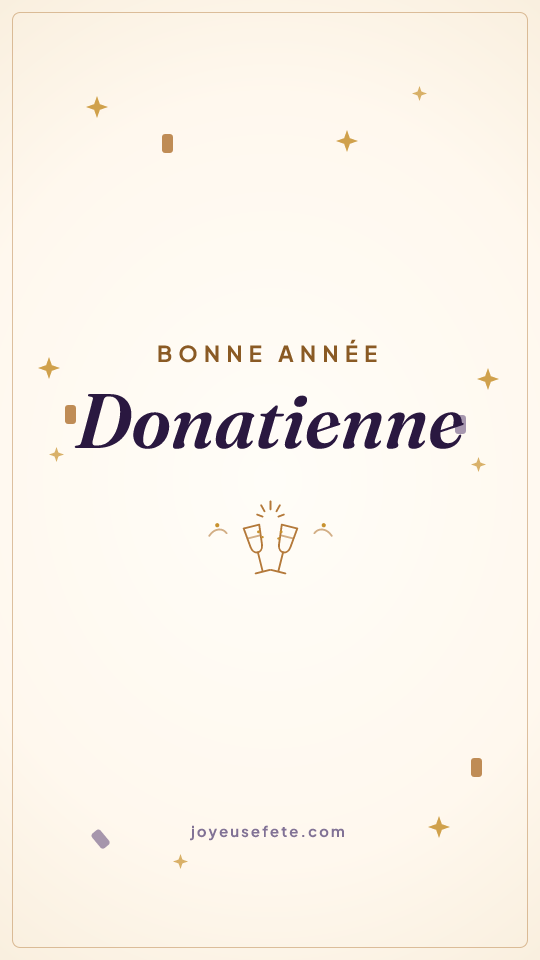 Image « Bonne année Donatienne » au format story