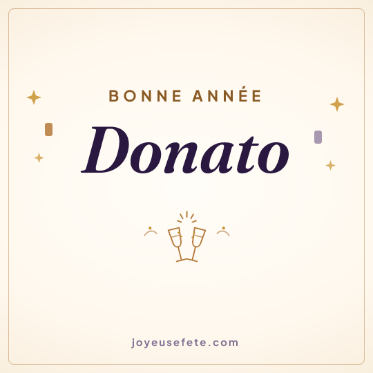 Image carrée « Bonne année Donato » pour WhatsApp