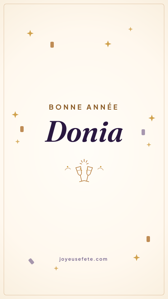 Image « Bonne année Donia » au format story