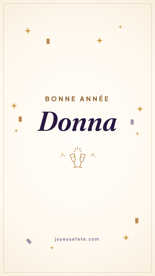 Image « Bonne année Donna » au format story