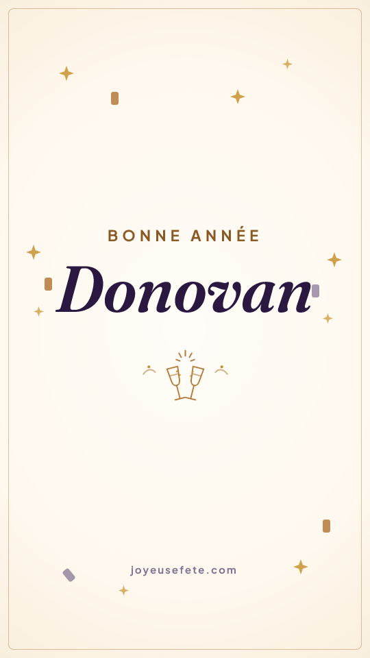 Image « Bonne année Donovan » au format story