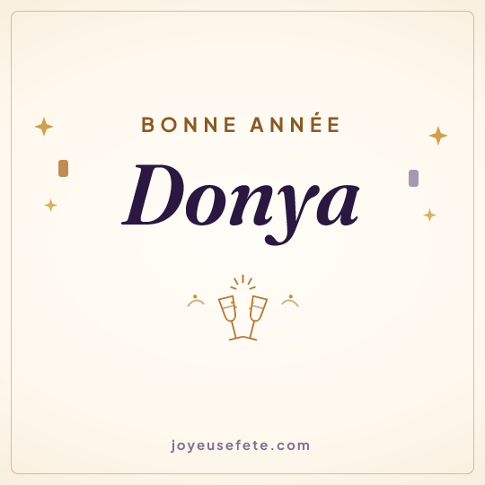 Image carrée « Bonne année Donya » pour WhatsApp