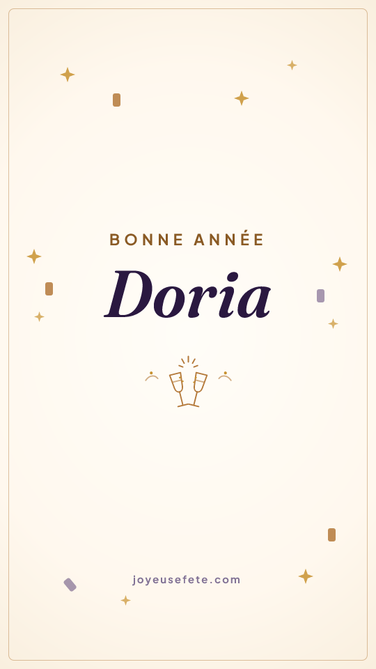 Image « Bonne année Doria » au format story