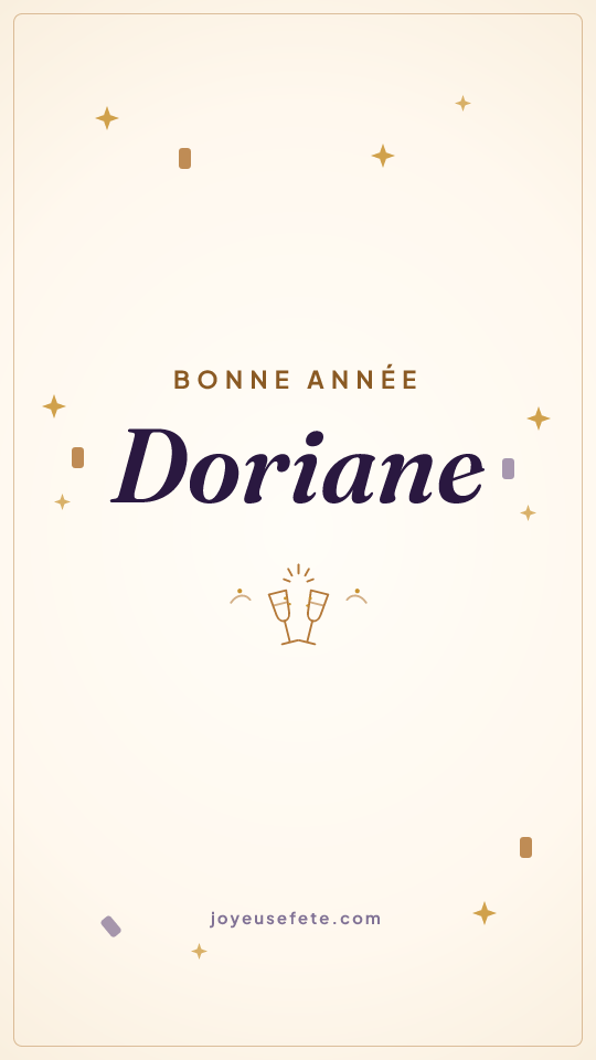 Image « Bonne année Doriane » au format story