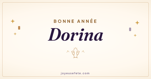 Image « Bonne année Dorina » au format large