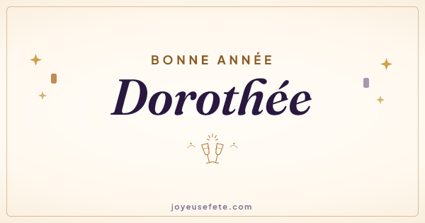 Image « Bonne année Dorothée » au format large